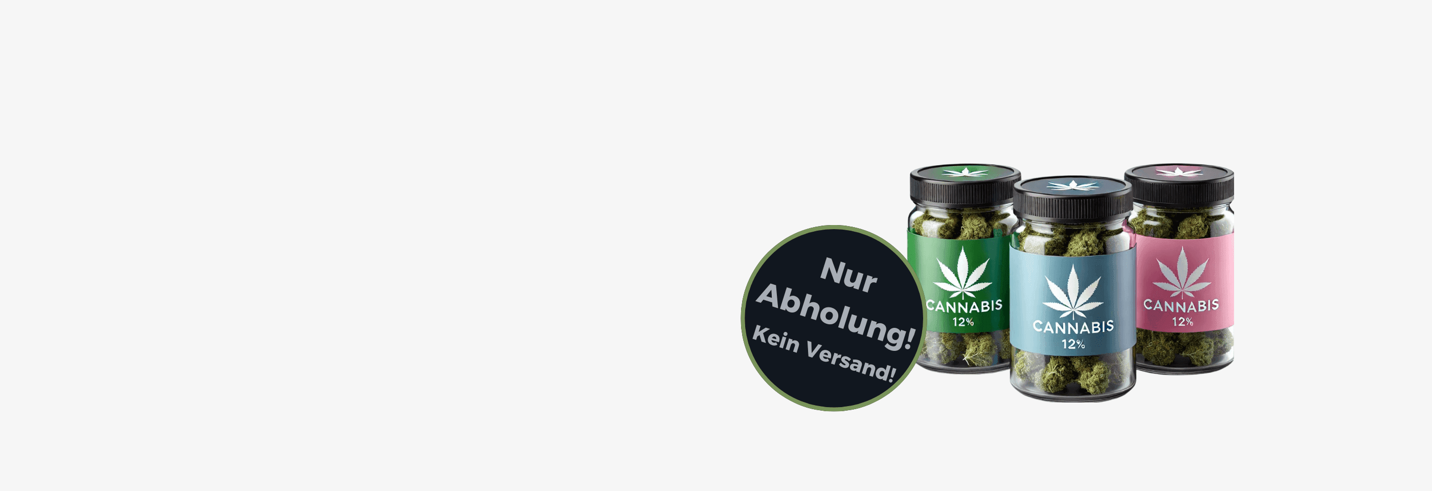 Verschiedene Cannabis-Produkte in Gläsern